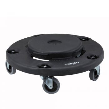 Trash Receptacle Dolly, 18" dia. x 6"H, Round